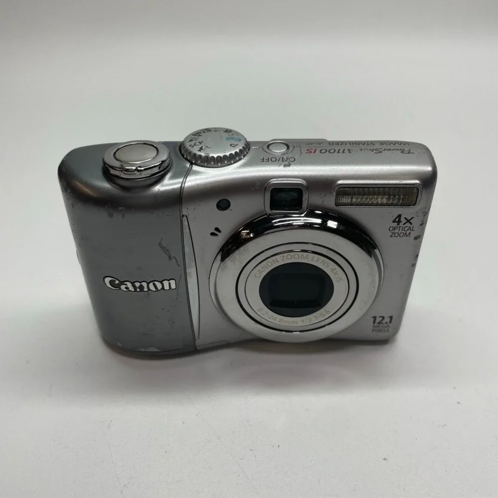 Canon PowerShot A1100 IS 12.1MP Point & Shoot Digital Camera - Silver